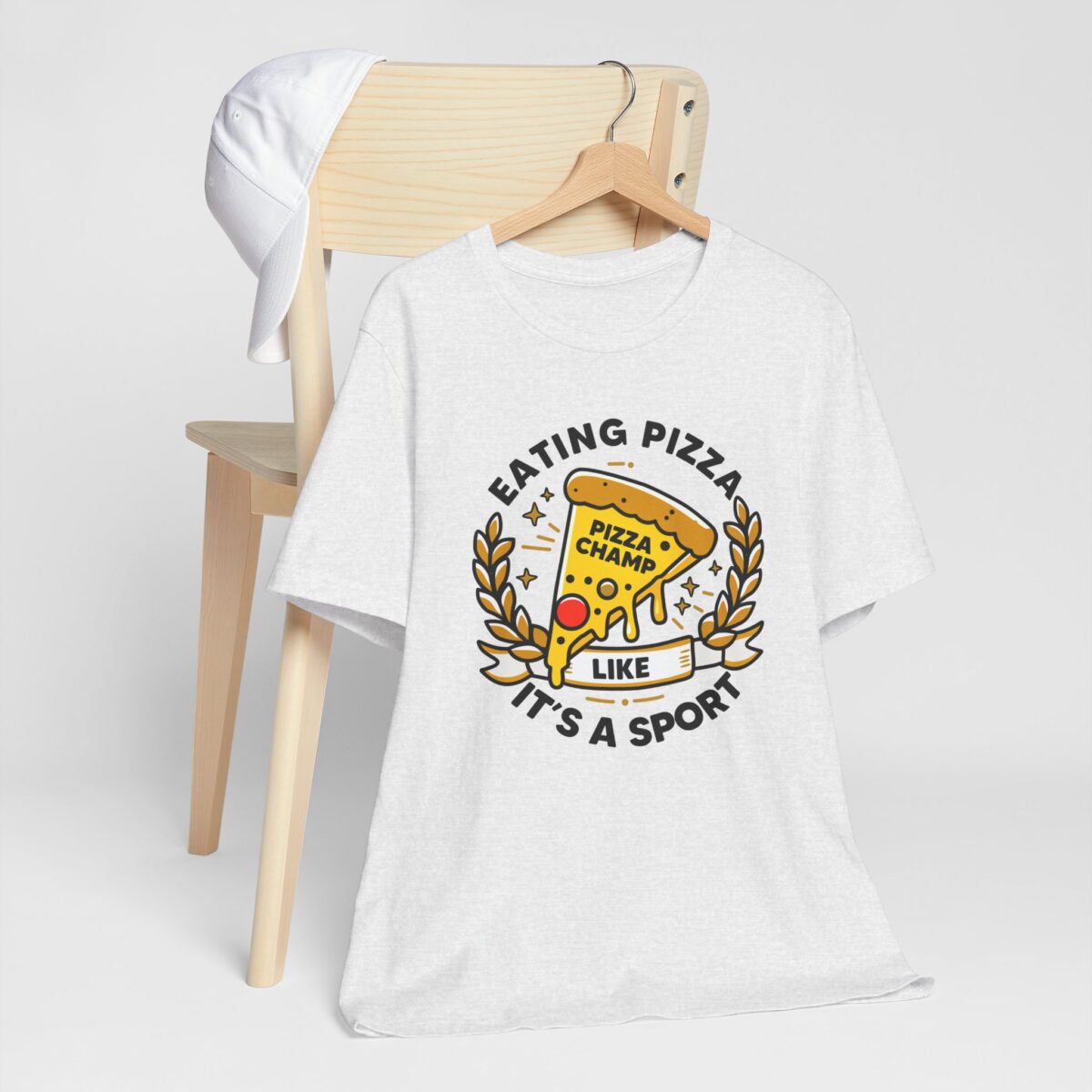 Pizza Champ Unisex Tee - Eating Pizza Like It's a Sport - Funny Pizza Lover T-Shirt - Image 3