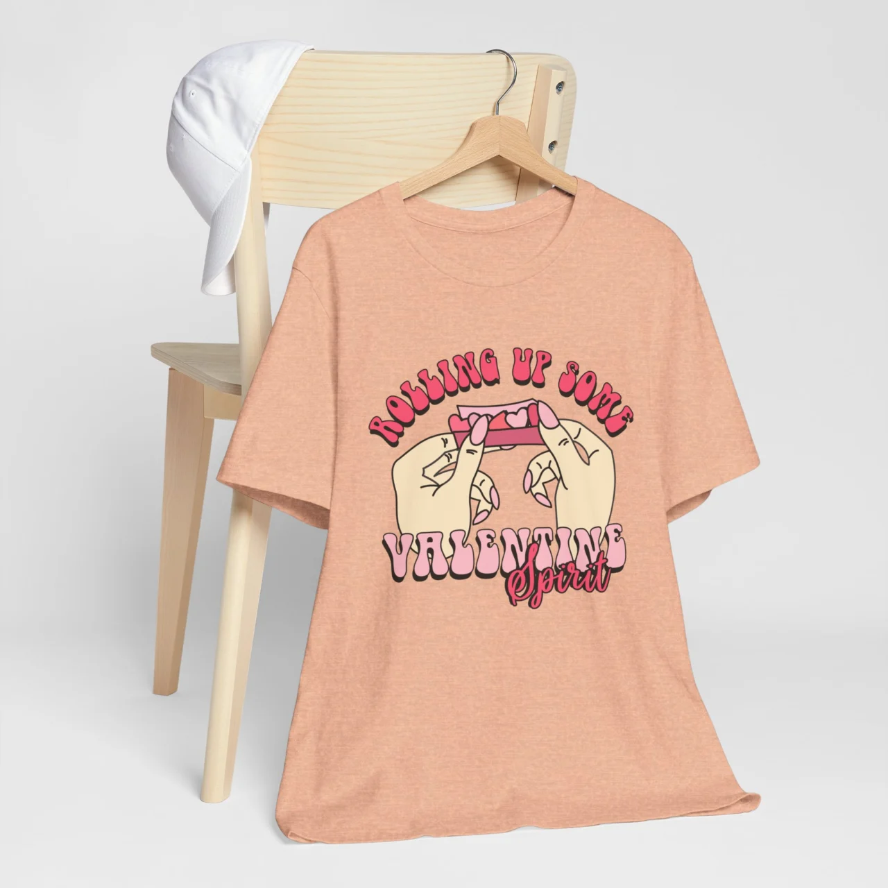 Rolling Up Some Valentine's Spirit Graphic Tee - Retro Valentine’s Day T-Shirt - Image 5