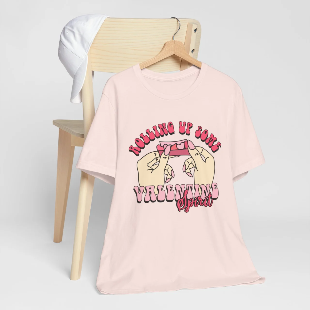 Rolling Up Some Valentine's Spirit Graphic Tee - Retro Valentine’s Day T-Shirt
