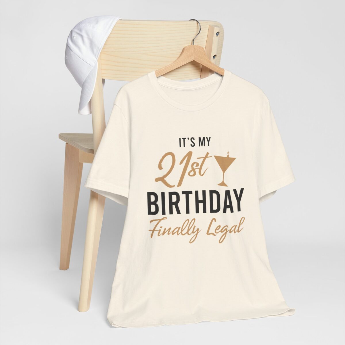 Its My 21st Finally Legal! Birthday Celebration Tee - 21st Birthday Party T-shirt - Legal 21 shirt - Image 4