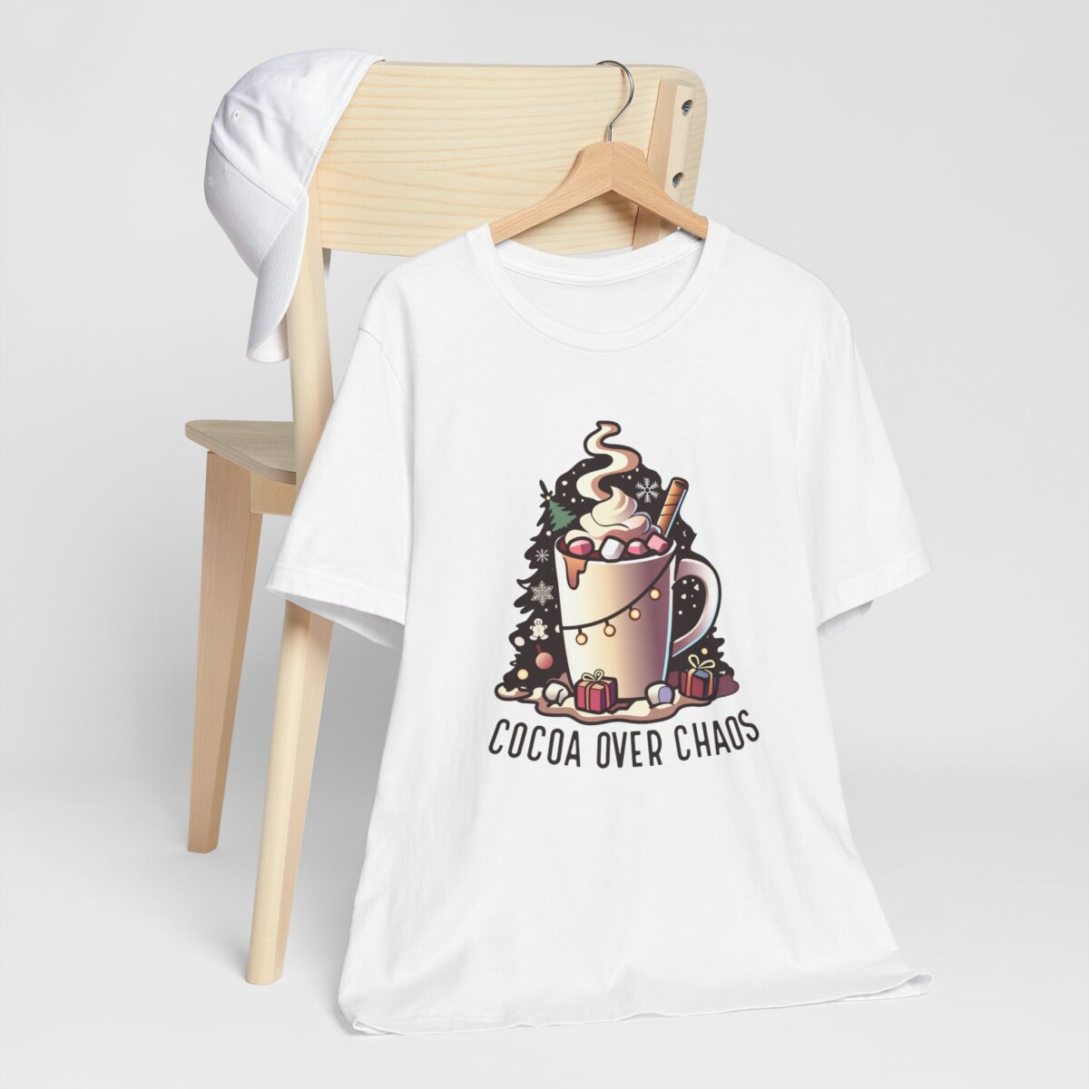 Cocoa Over Chaos T-Shirt - Fun Holiday Tee - Image 2