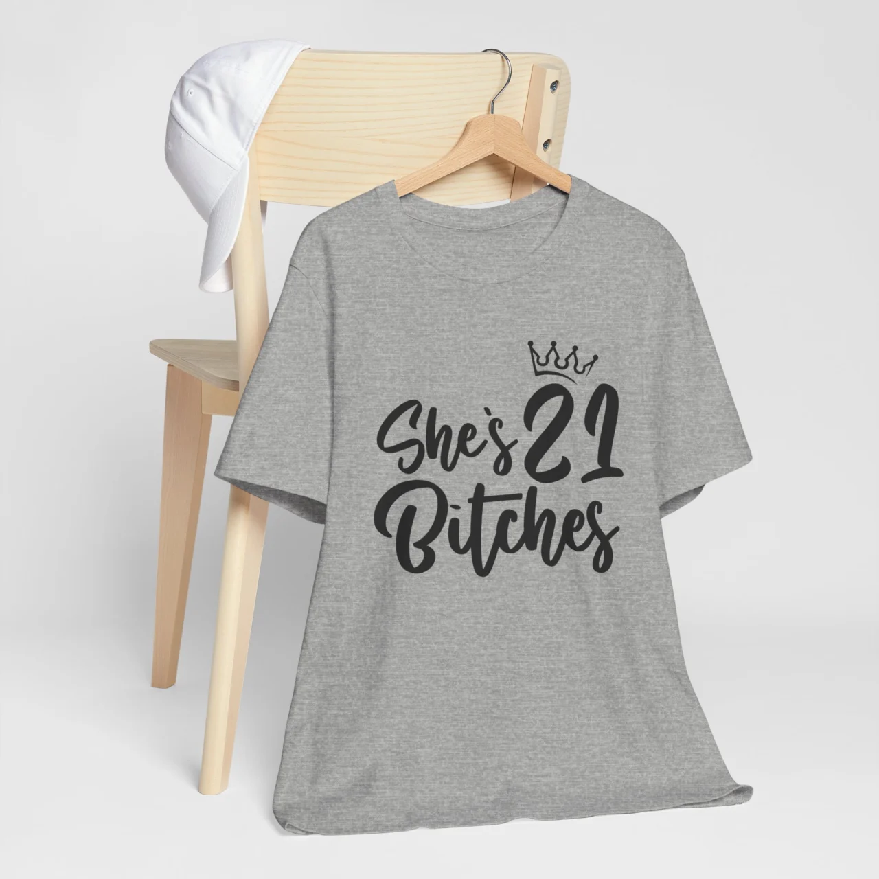 Shes 21 Bitches! Matching Birthday Outfit - Funny Birthday Squad Tee - Image 8