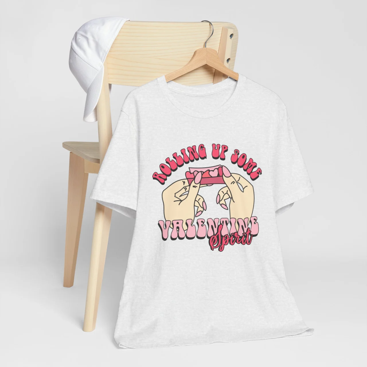 Rolling Up Some Valentine's Spirit Graphic Tee - Retro Valentine’s Day T-Shirt - Image 3