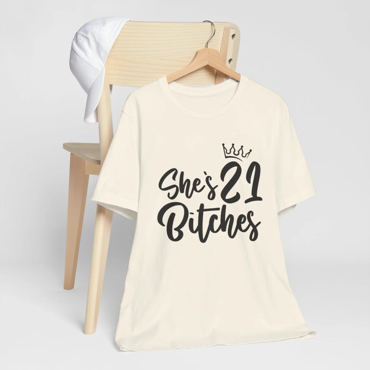 Shes 21 Bitches! Matching Birthday Outfit - Funny Birthday Squad Tee - Image 6