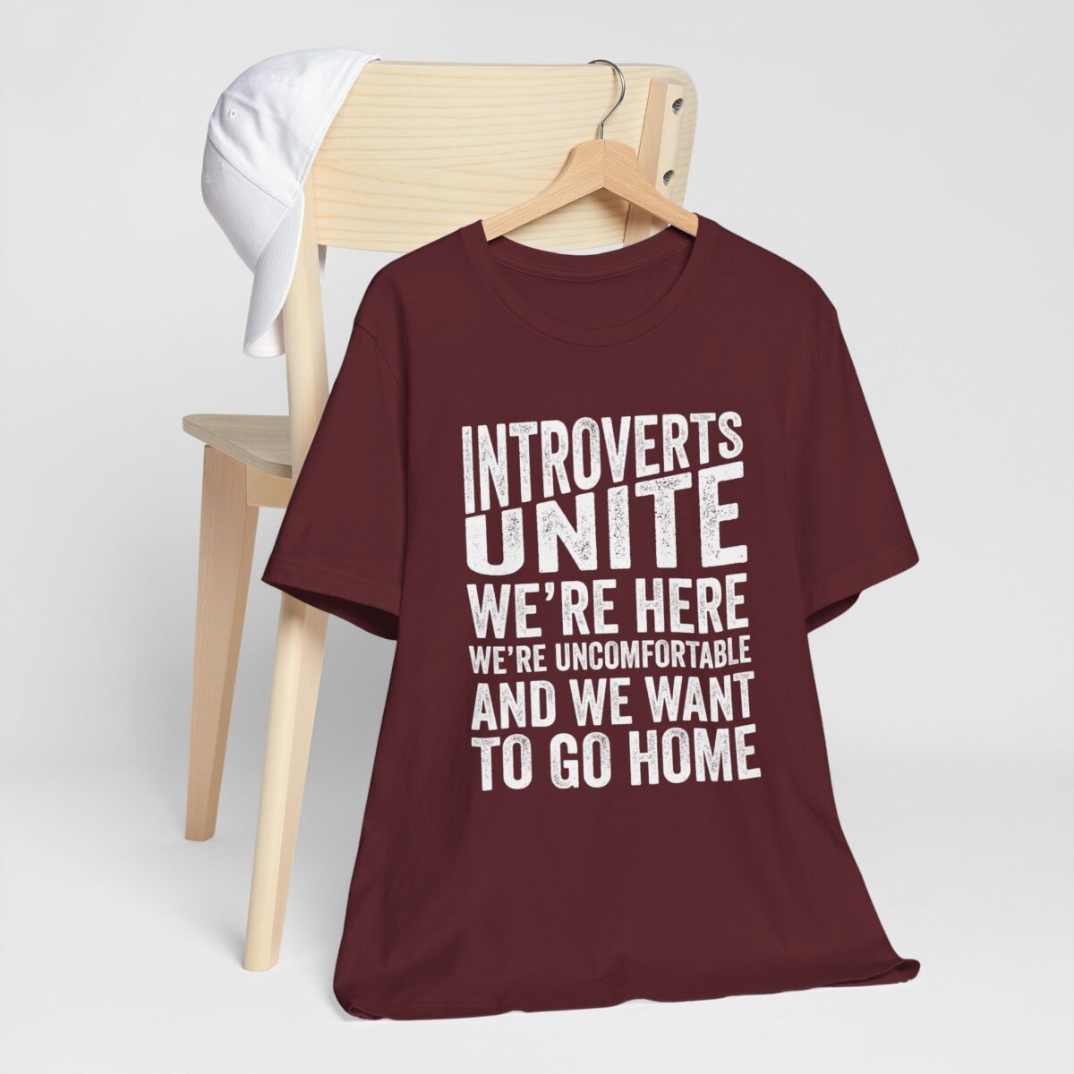 Introverts Unite Tee - Were Here, Were Uncomfortable, We Want To Go Home Unisex Tee - Sarcastic Social Distancing Shirt - Image 7