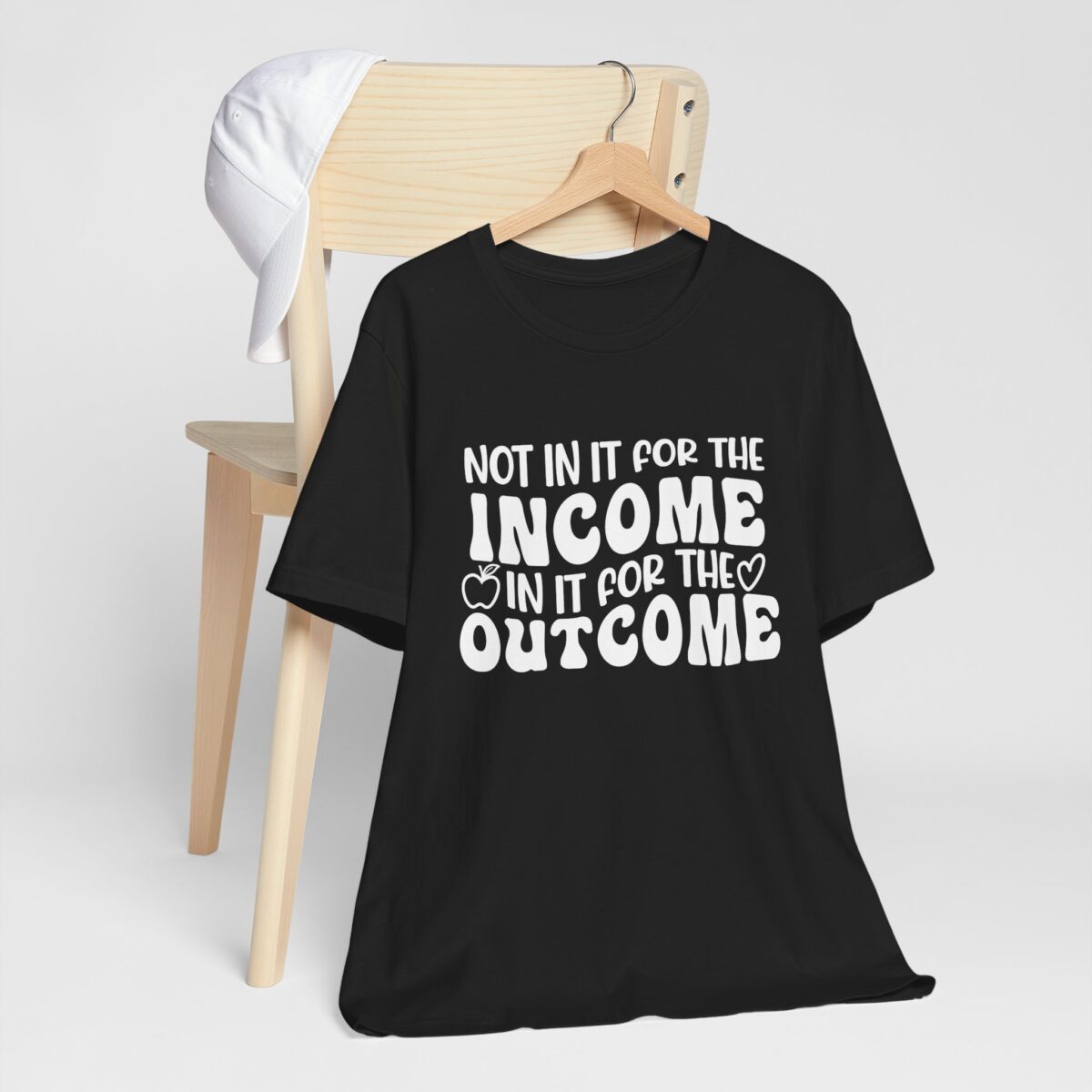 Motivational Teacher Shirt - In It for the Outcome Not the Income T-Shirt - Social Worker Gift Tee - Inspirational Quote T-Shirt - Gift for Coaches - Uplifting Shirt - Image 4