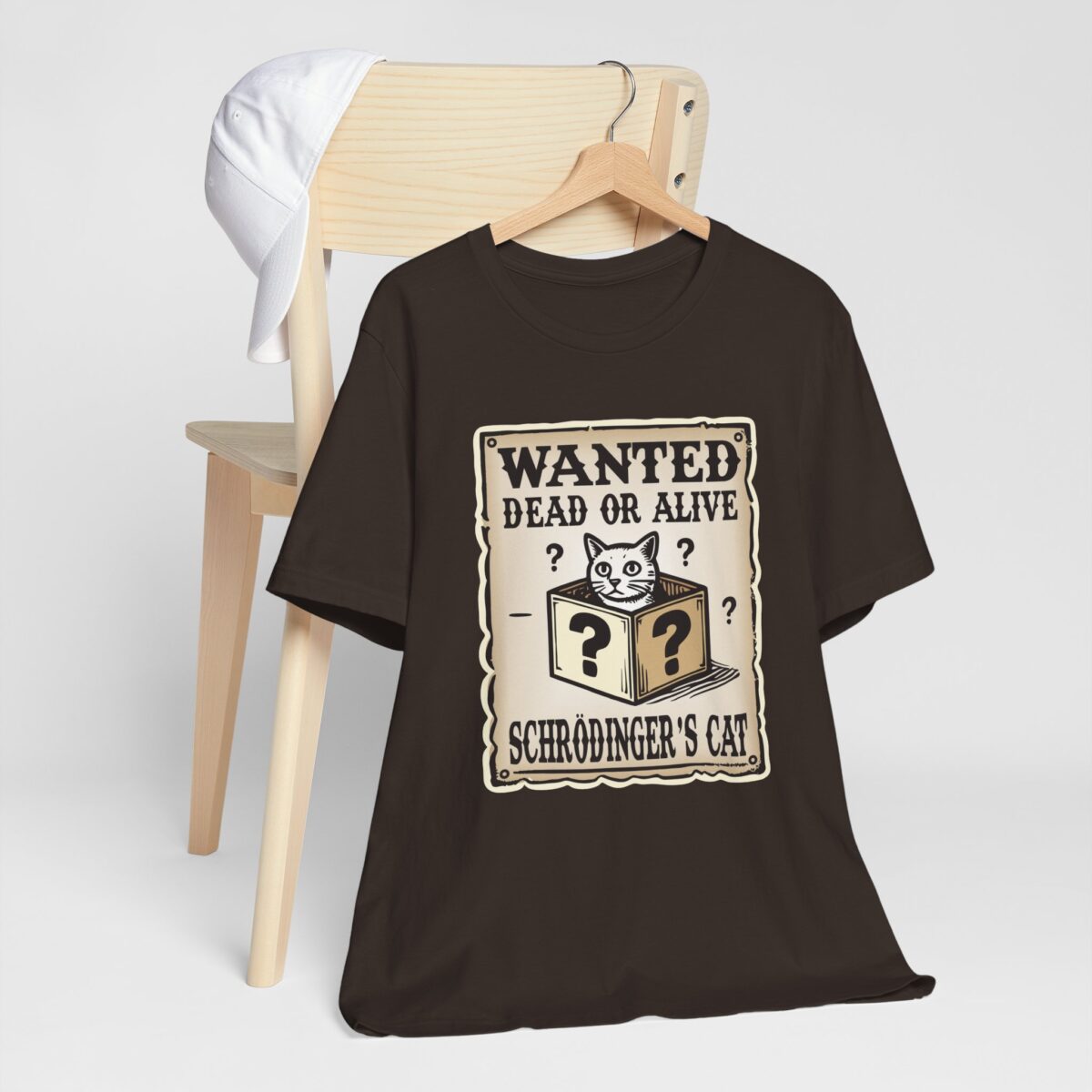 Schrodingers Cat T-Shirt - Wanted Dead or Alive - Image 3