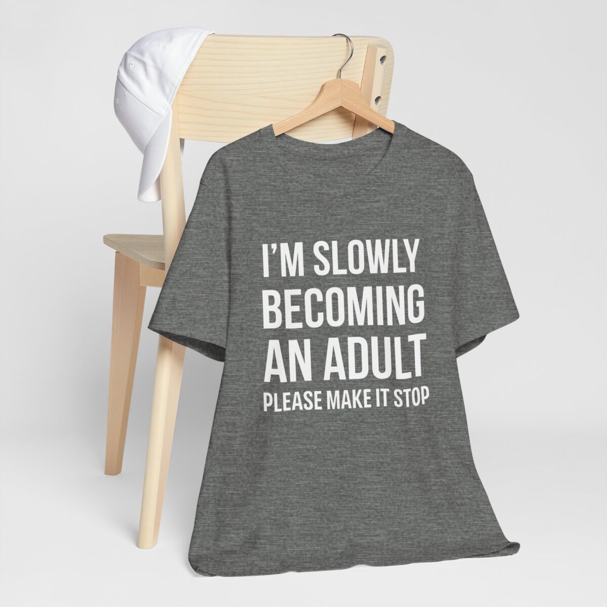 Funny Adulting Tee - I’m Slowly Becoming an Adult Please Make It Stop - Image 2