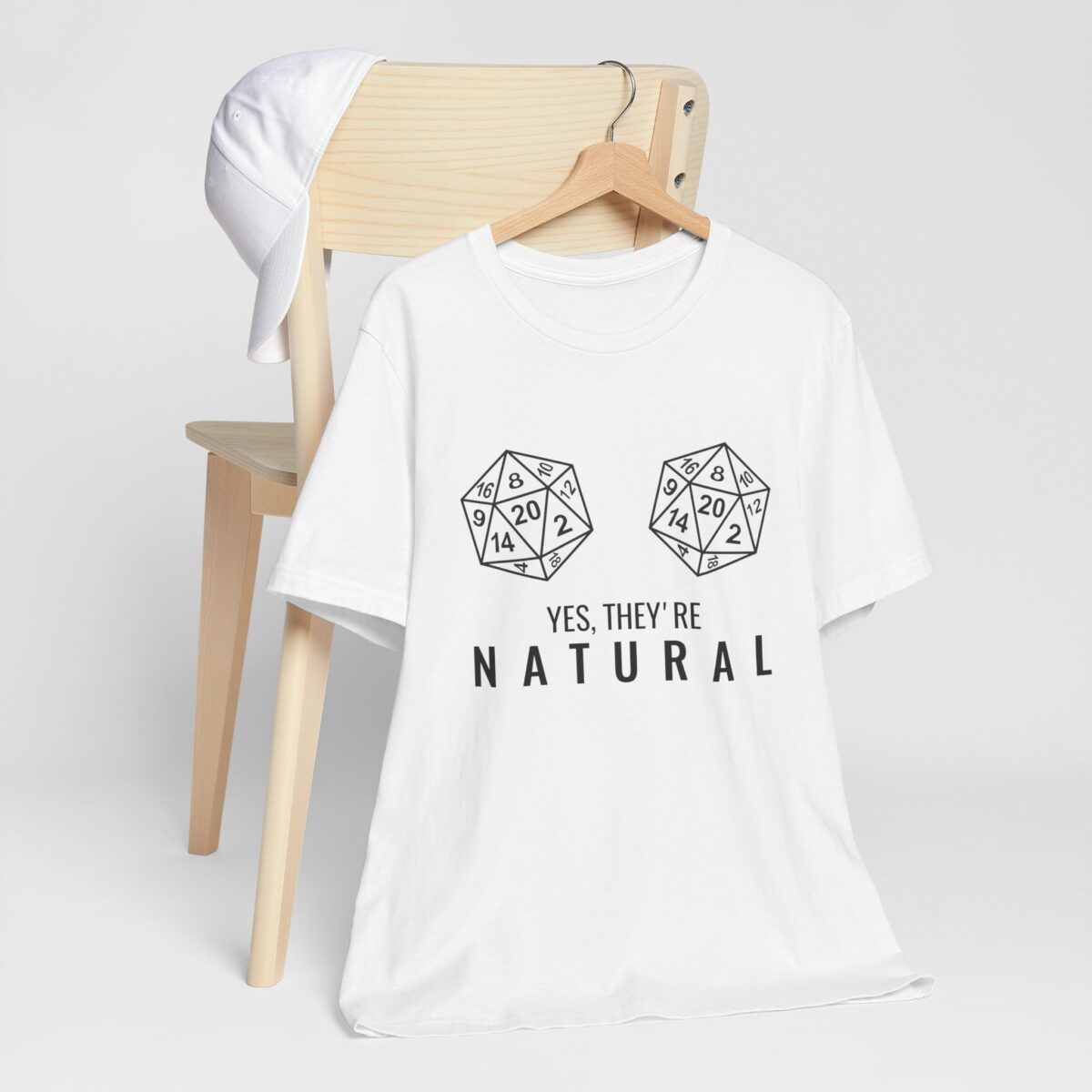 Funny DnD Player Shirt - Yes They’re Natural Dice Tee - D20 Natural Roll Humor Shirt - Image 2