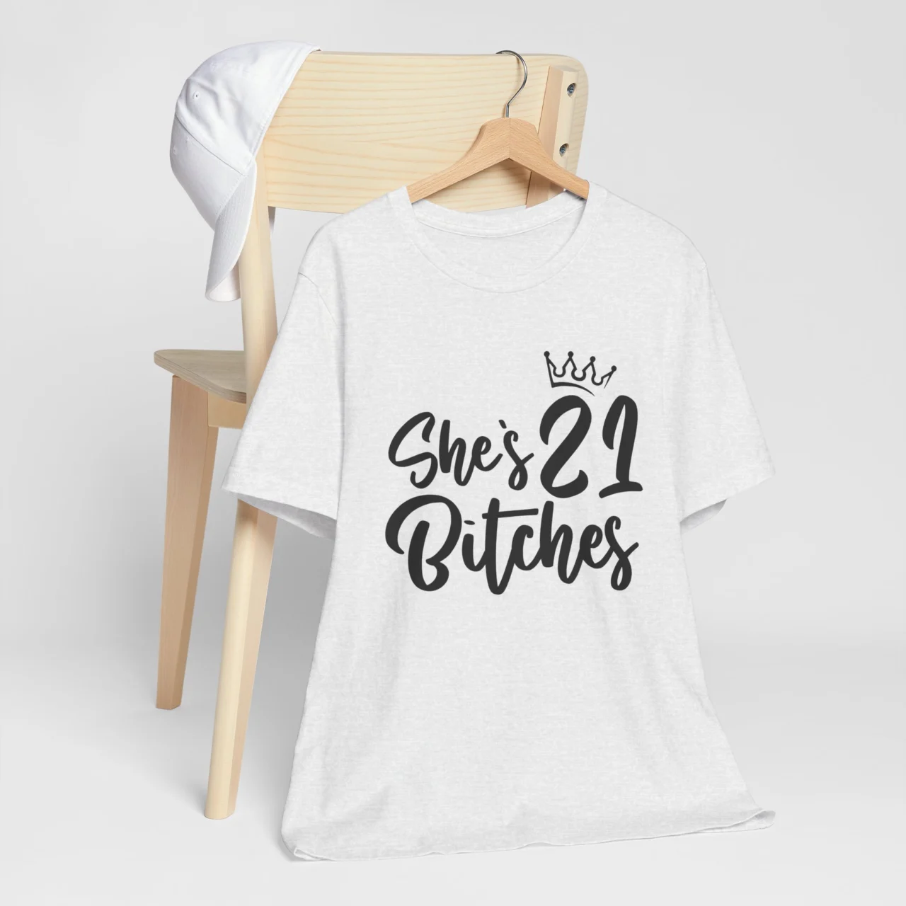 Shes 21 Bitches! Matching Birthday Outfit - Funny Birthday Squad Tee - Image 4