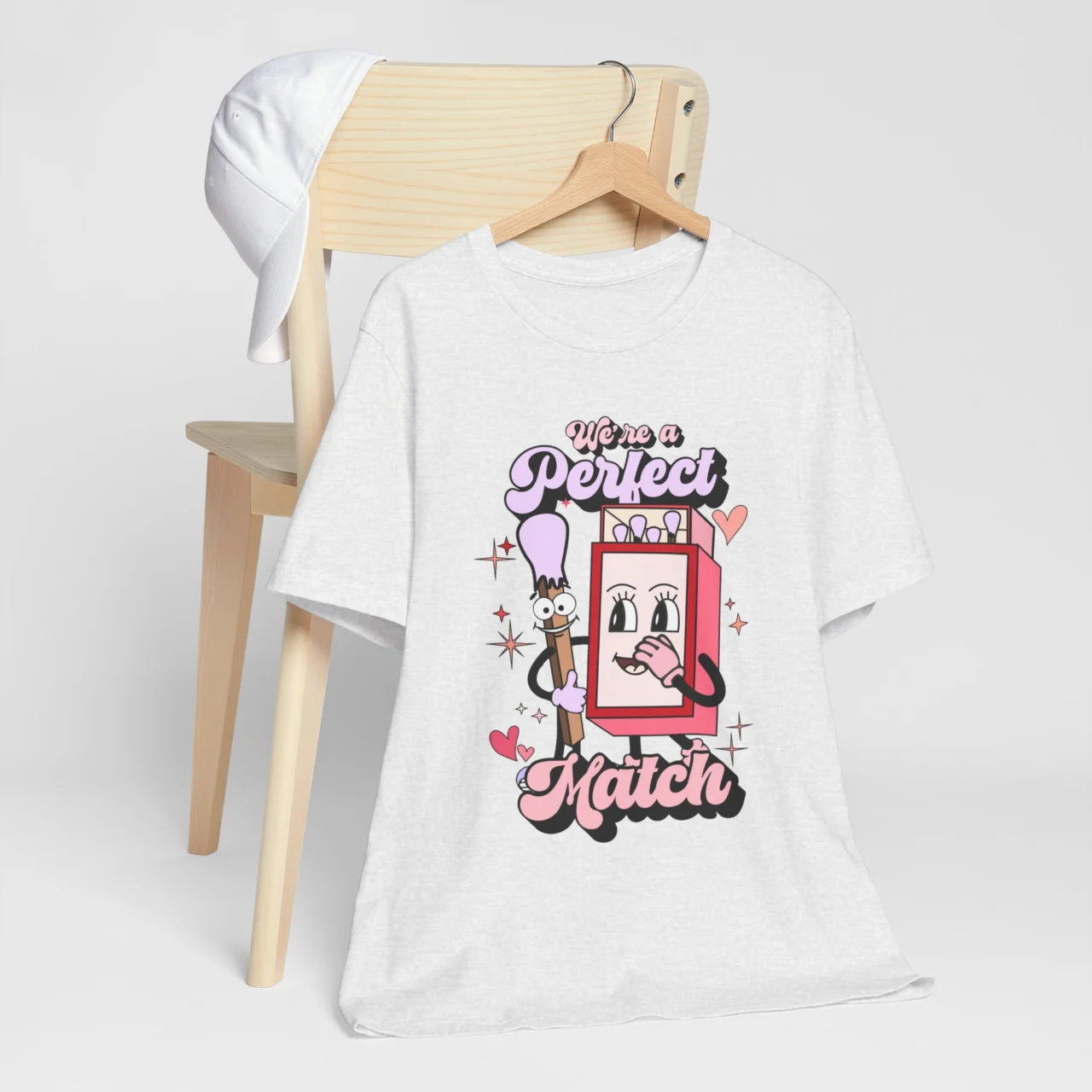 We're a Perfect Match T-Shirt - Valentines Perfect Match Shirt - Cute Couple T-Shirt - Image 4