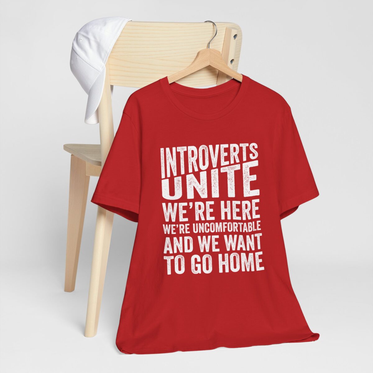 Introverts Unite Tee - Were Here, Were Uncomfortable, We Want To Go Home Unisex Tee - Sarcastic Social Distancing Shirt - Image 8