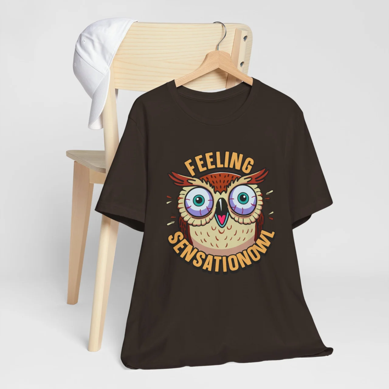 Funny Owl T-Shirt - Feeling Sensationowl - For Bird Lover - Image 4