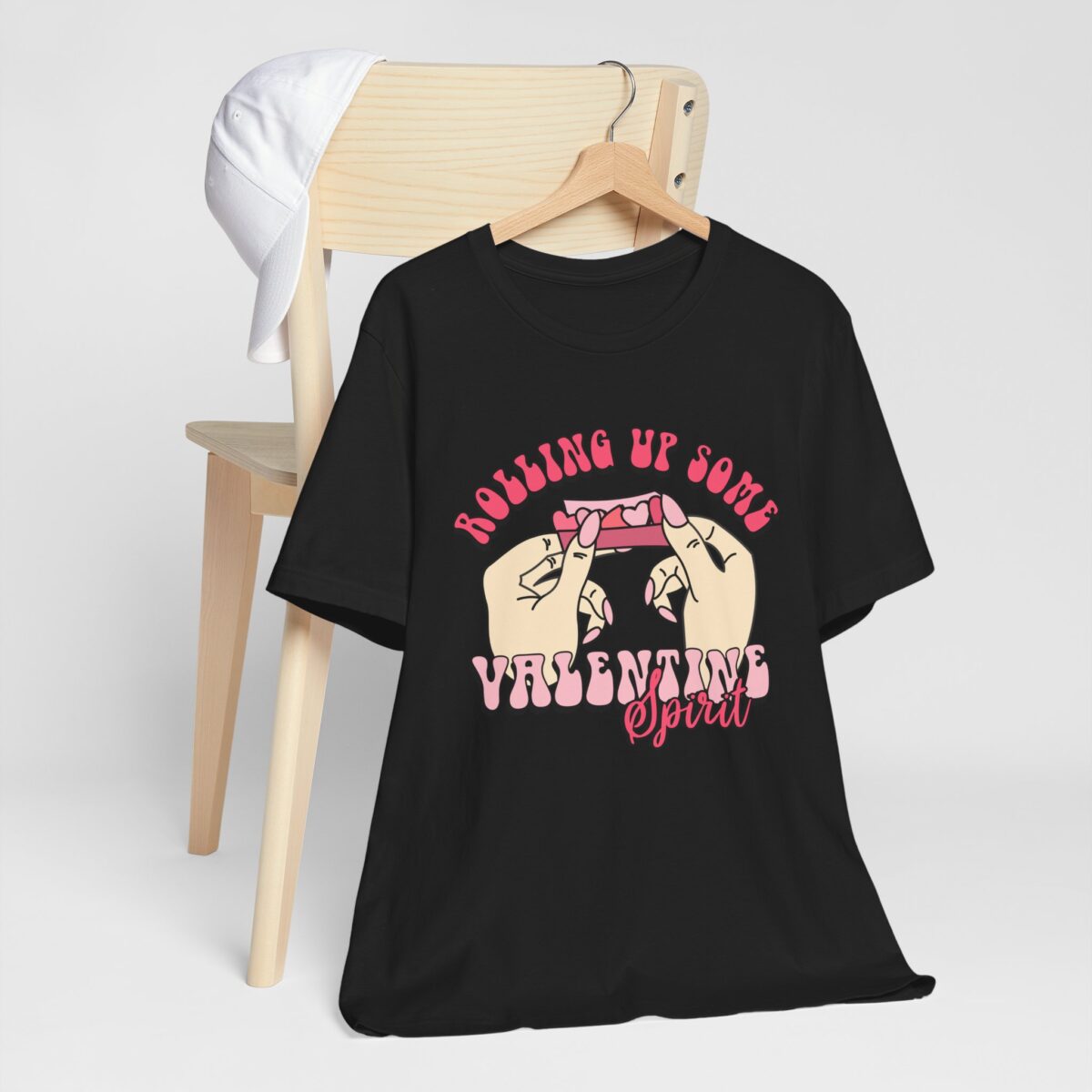 Rolling Up Some Valentine's Spirit Graphic Tee - Retro Valentine’s Day T-Shirt - Image 4