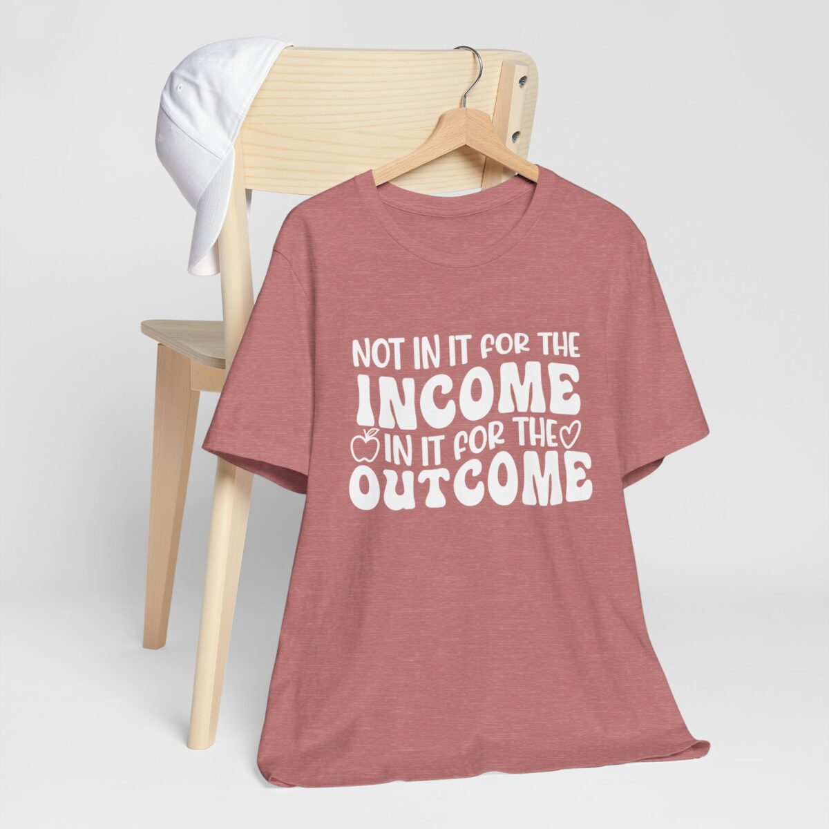 Motivational Teacher Shirt - In It for the Outcome Not the Income T-Shirt - Social Worker Gift Tee - Inspirational Quote T-Shirt - Gift for Coaches - Uplifting Shirt - Image 2