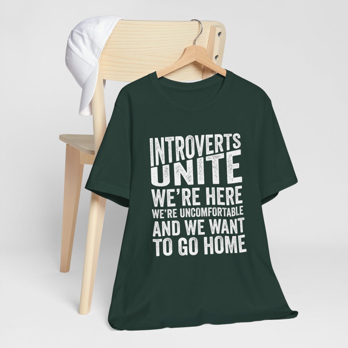 Introverts Unite Tee - Were Here, Were Uncomfortable, We Want To Go Home Unisex Tee - Sarcastic Social Distancing Shirt - Image 4