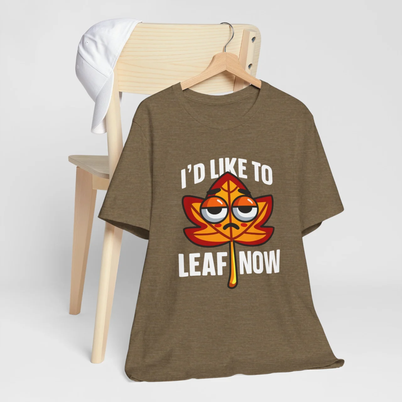 Fall Vibes Unisex Tee - I’d Like to Leaf Now - Funny Introvert T-Shirt - Image 4