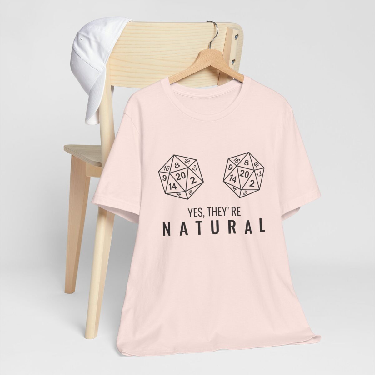 Funny DnD Player Shirt - Yes They’re Natural Dice Tee - D20 Natural Roll Humor Shirt - Image 3