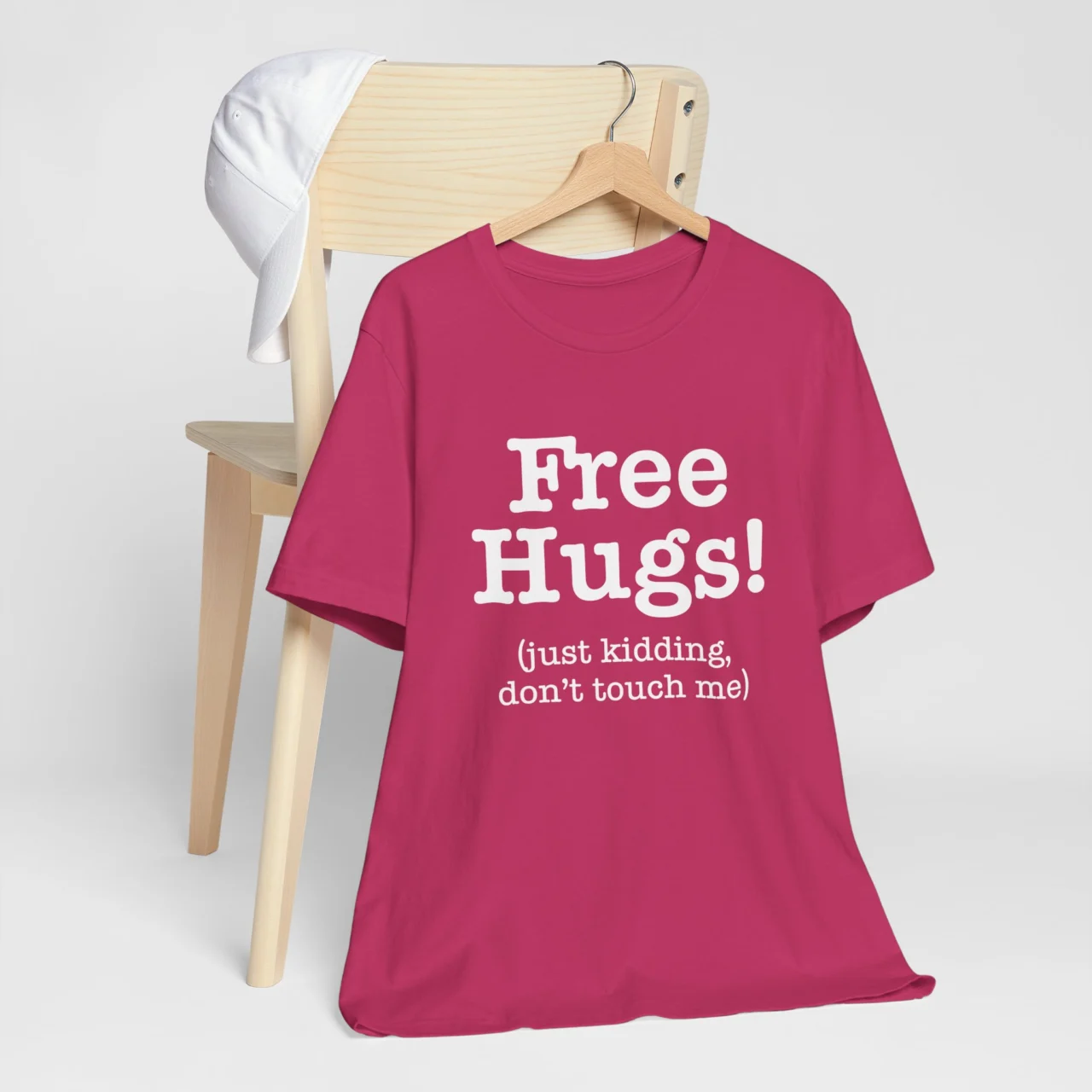 Funny Free Hugs Shirt - Just Kidding Don’t Touch Me - Introvert Humor Tee - Image 6