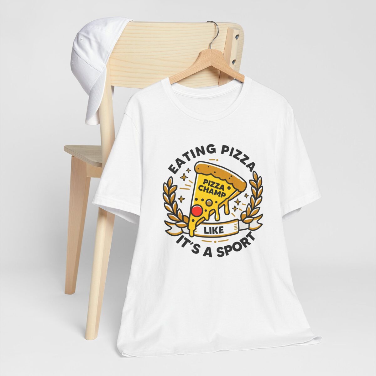 Pizza Champ Unisex Tee - Eating Pizza Like It's a Sport - Funny Pizza Lover T-Shirt - Image 2