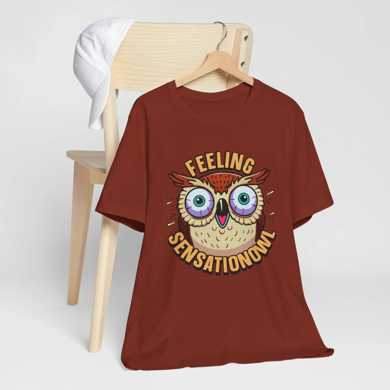 Funny Owl T-Shirt - Feeling Sensationowl - For Bird Lover - Image 5