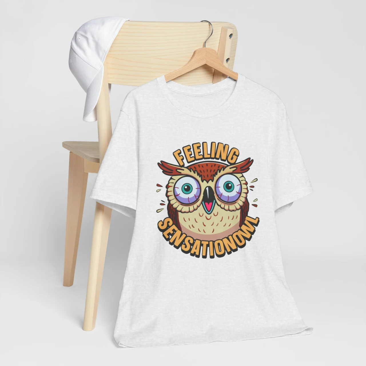 Funny Owl T-Shirt - Feeling Sensationowl - For Bird Lover - Image 3