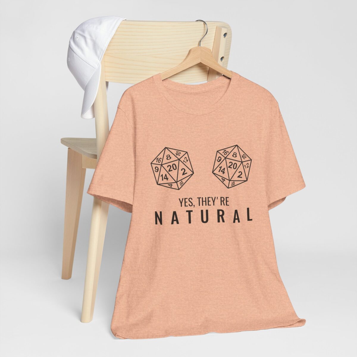 Funny DnD Player Shirt - Yes They’re Natural Dice Tee - D20 Natural Roll Humor Shirt - Image 5