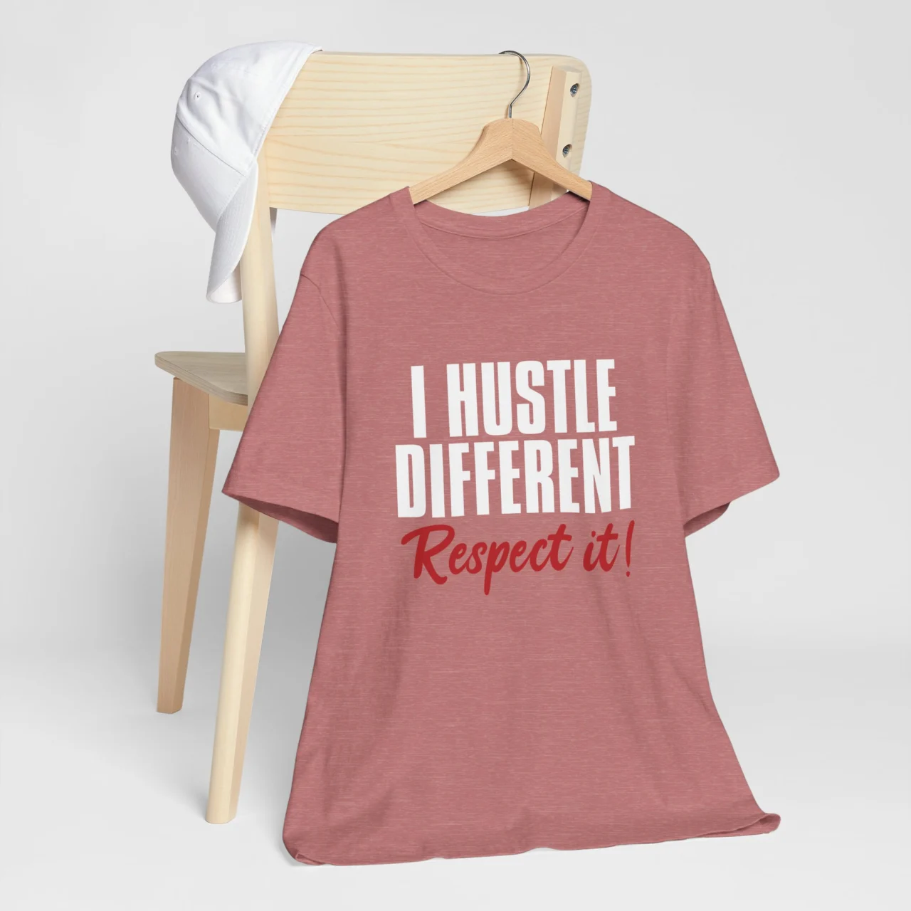 I Hustle Different Respect It Tee - Motivational Entrepreneur Shirt - Shirt for Hustlers - Image 3