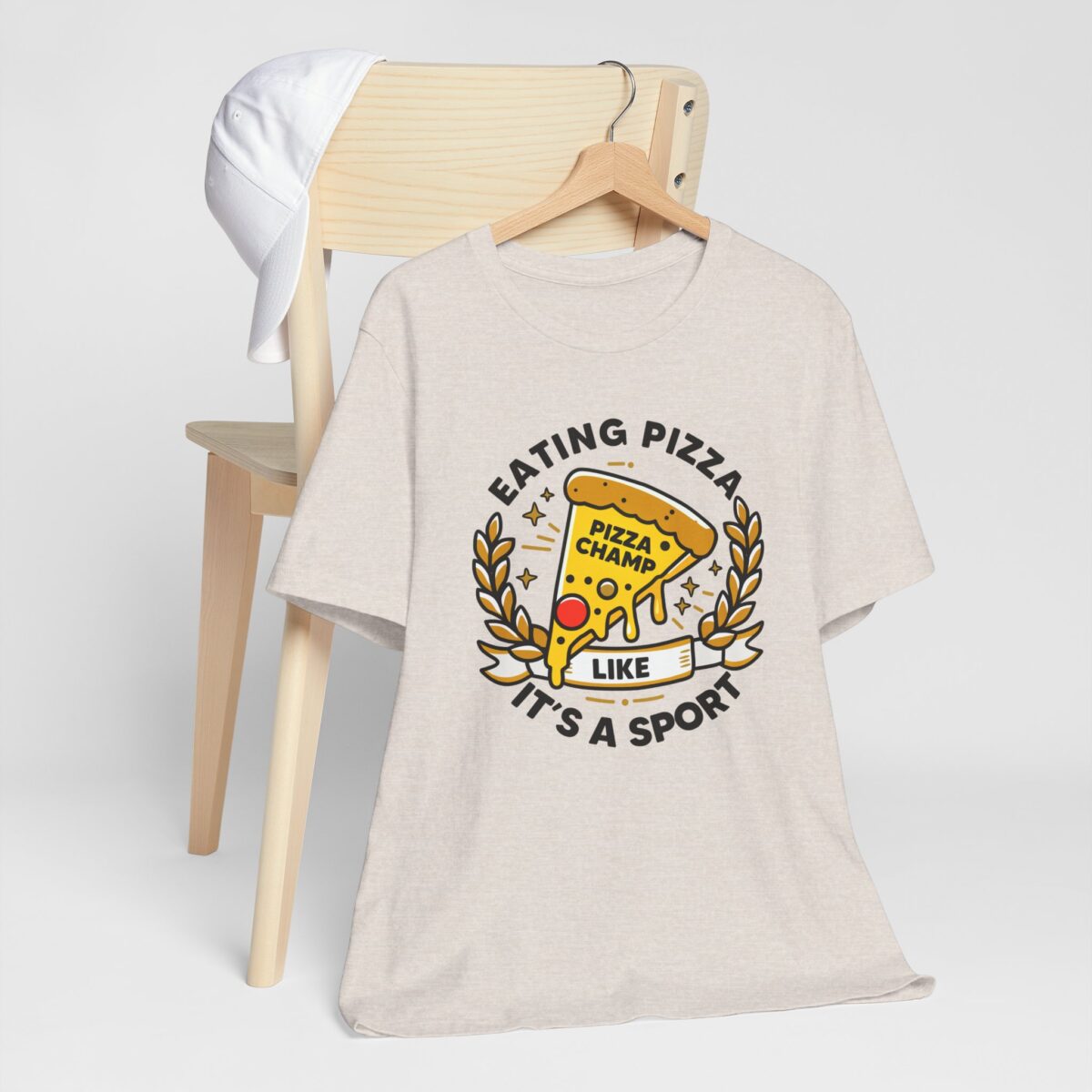 Pizza Champ Unisex Tee - Eating Pizza Like It's a Sport - Funny Pizza Lover T-Shirt - Image 4