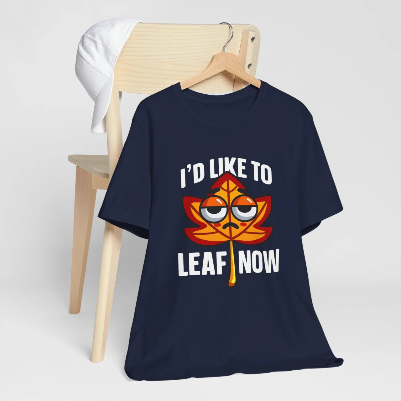 Fall Vibes Unisex Tee - I’d Like to Leaf Now - Funny Introvert T-Shirt - Image 6