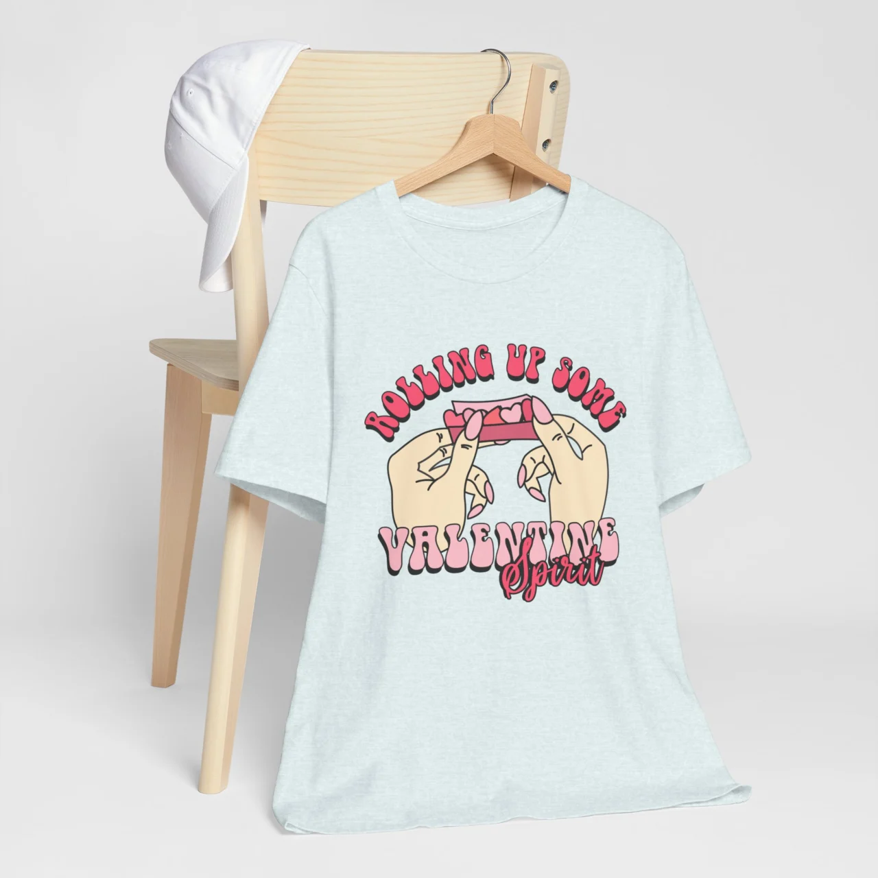 Rolling Up Some Valentine's Spirit Graphic Tee - Retro Valentine’s Day T-Shirt - Image 6