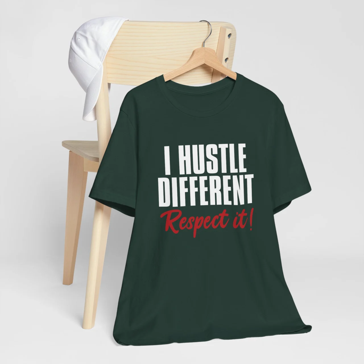 I Hustle Different Respect It Tee - Motivational Entrepreneur Shirt - Shirt for Hustlers - Image 4