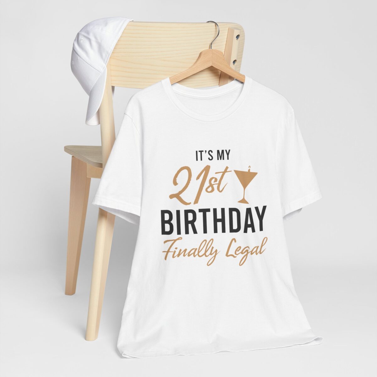 Its My 21st Finally Legal! Birthday Celebration Tee - 21st Birthday Party T-shirt - Legal 21 shirt - Image 2