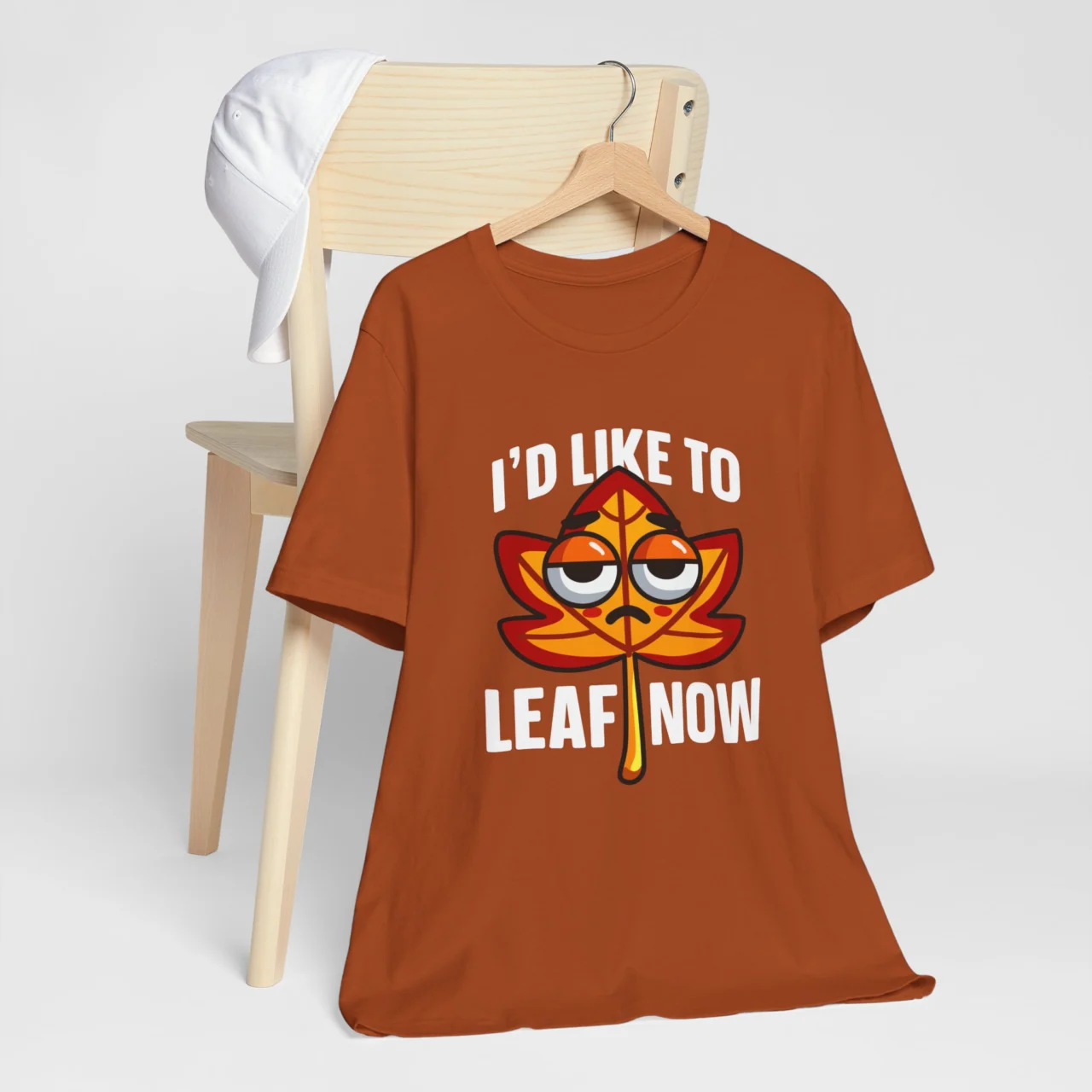 Fall Vibes Unisex Tee - I’d Like to Leaf Now - Funny Introvert T-Shirt - Image 3