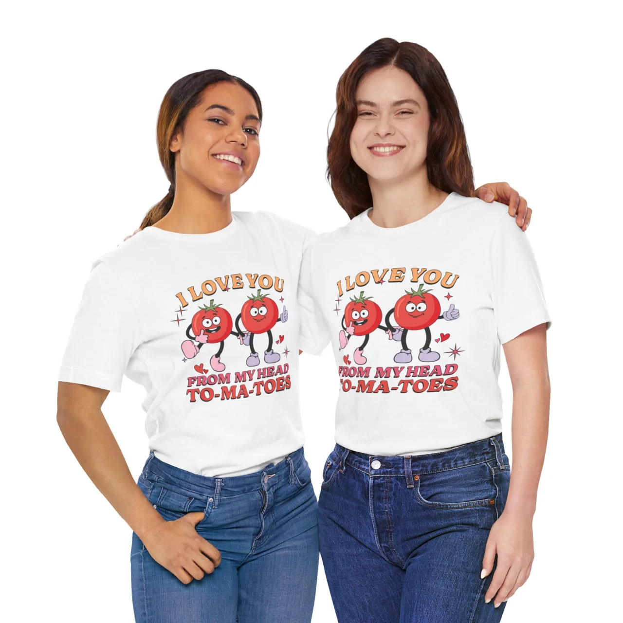I Love You From My Head Tomatoes T-Shirt | Funny Valentine's Day Pun - Image 2