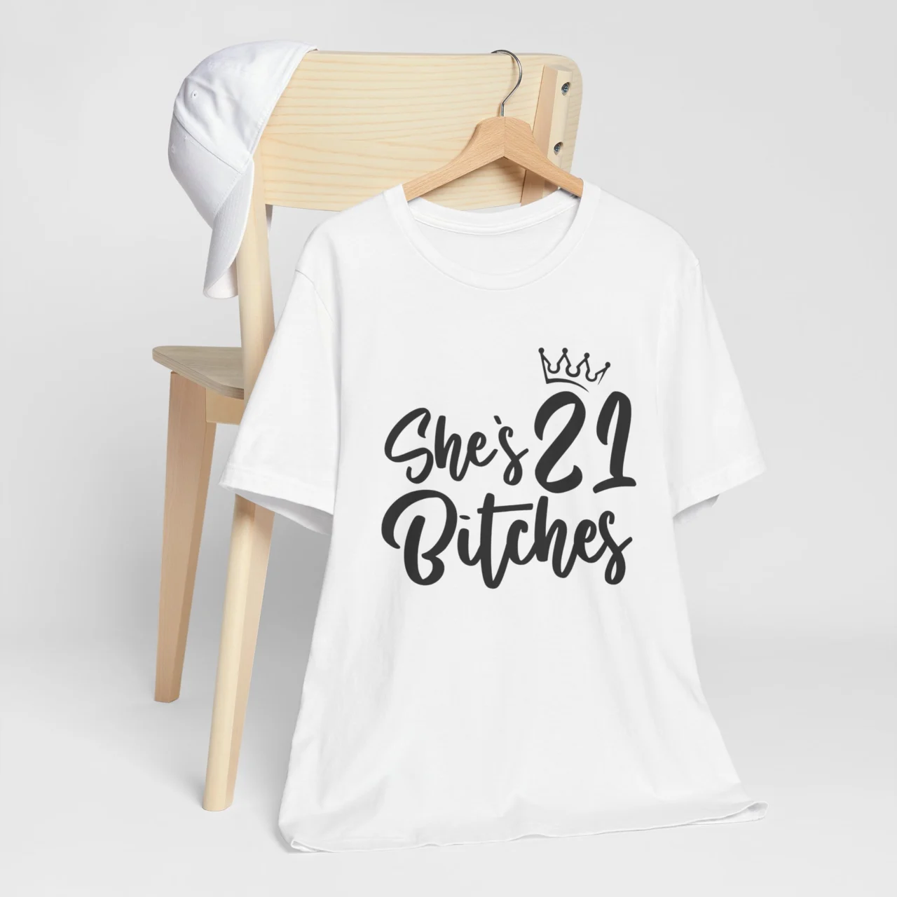 Shes 21 Bitches! Matching Birthday Outfit - Funny Birthday Squad Tee - Image 2