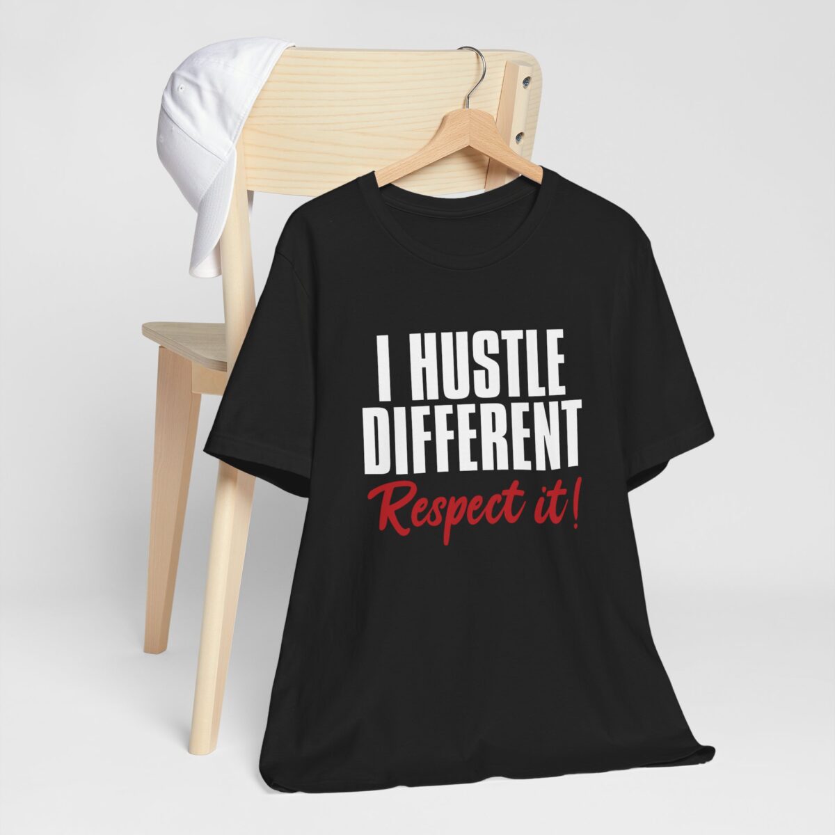 I Hustle Different Respect It Tee - Motivational Entrepreneur Shirt - Shirt for Hustlers
