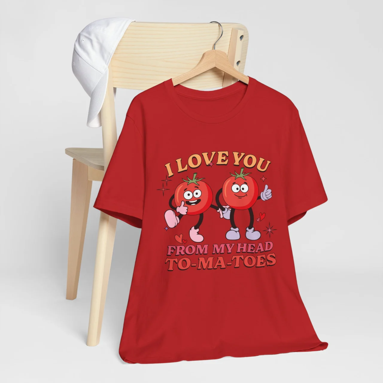 I Love You From My Head Tomatoes T-Shirt | Funny Valentine's Day Pun - Image 10