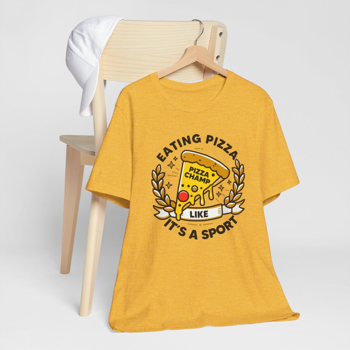Pizza Champ Unisex Tee - Eating Pizza Like It's a Sport - Funny Pizza Lover T-Shirt - Image 6