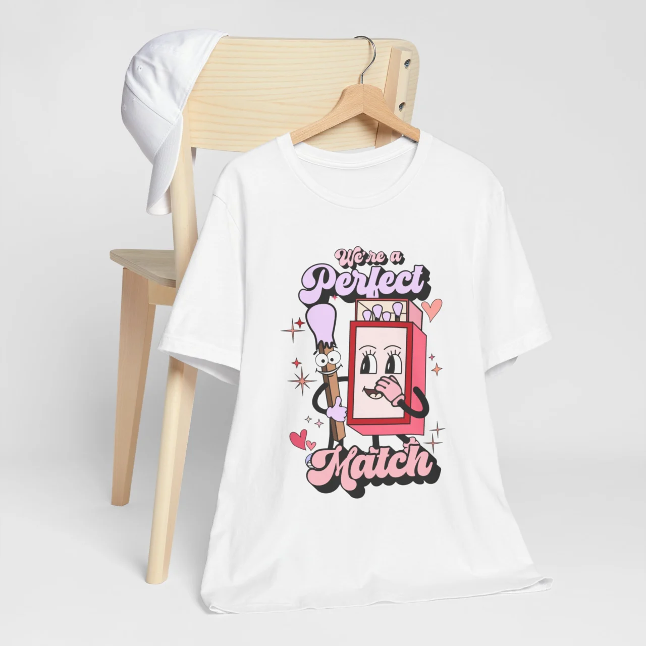 We're a Perfect Match T-Shirt - Valentines Perfect Match Shirt - Cute Couple T-Shirt - Image 2