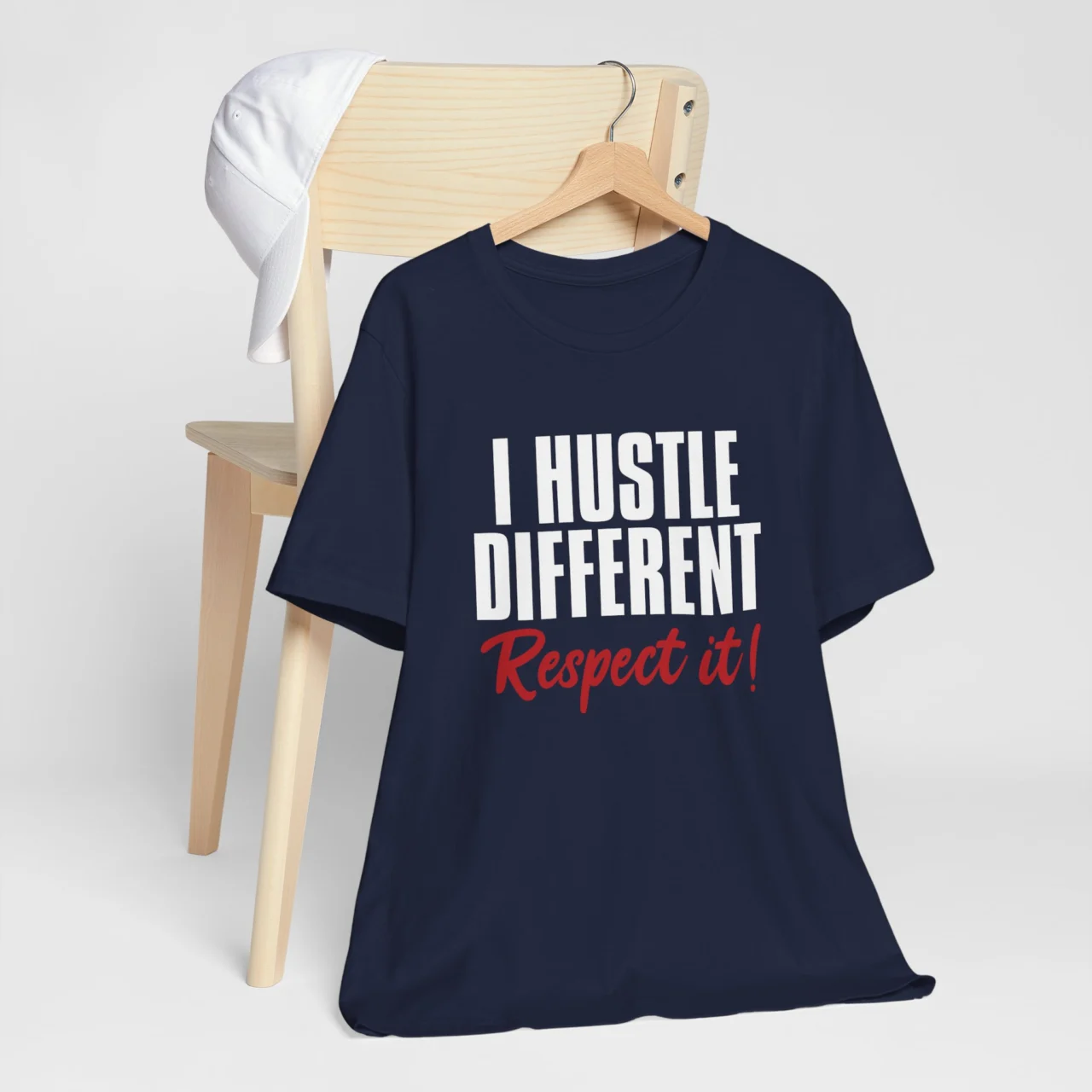I Hustle Different Respect It Tee - Motivational Entrepreneur Shirt - Shirt for Hustlers - Image 5