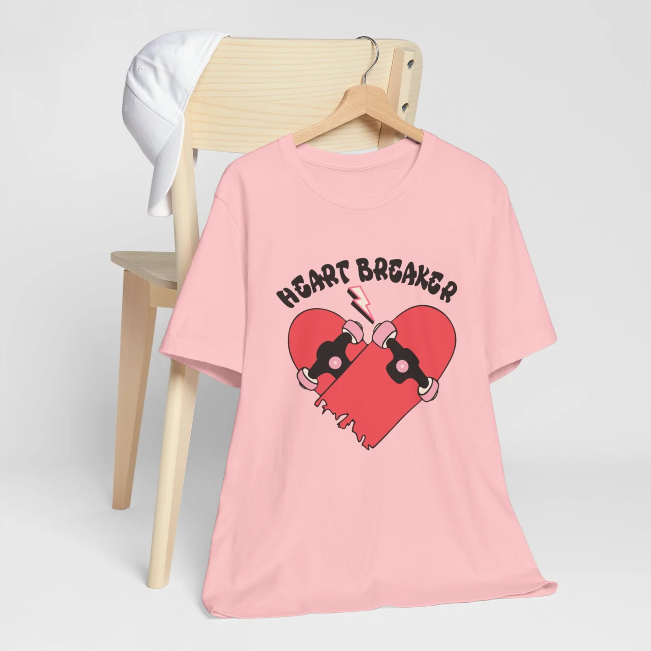 Heart Breaker Retro Checker Skateboard T-Shirt - Valentine's Day Anti-Valentines - Image 6