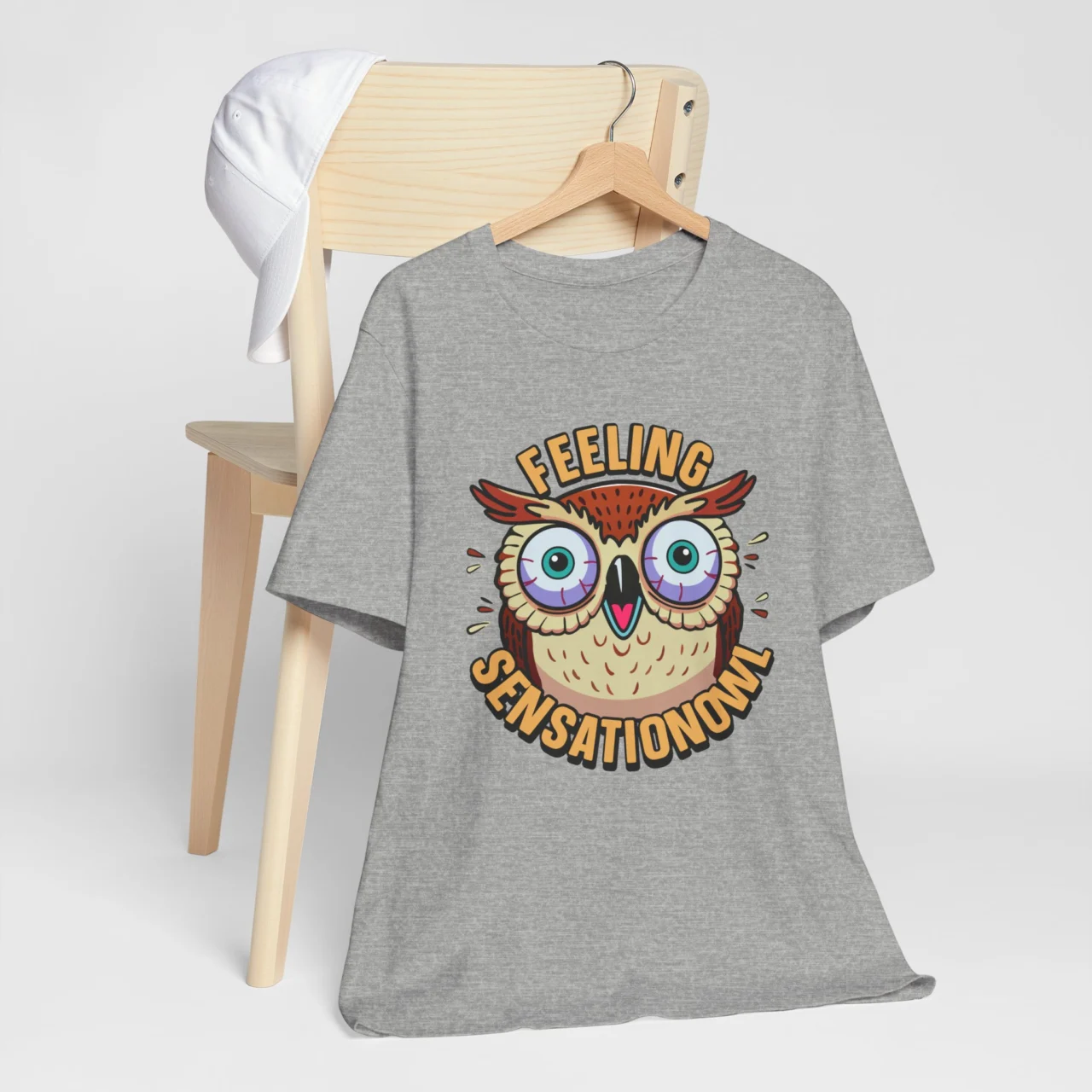 Funny Owl T-Shirt - Feeling Sensationowl - For Bird Lover - Image 8