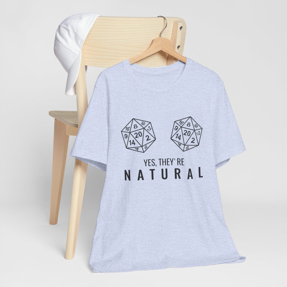 Funny DnD Player Shirt - Yes They’re Natural Dice Tee - D20 Natural Roll Humor Shirt - Image 7