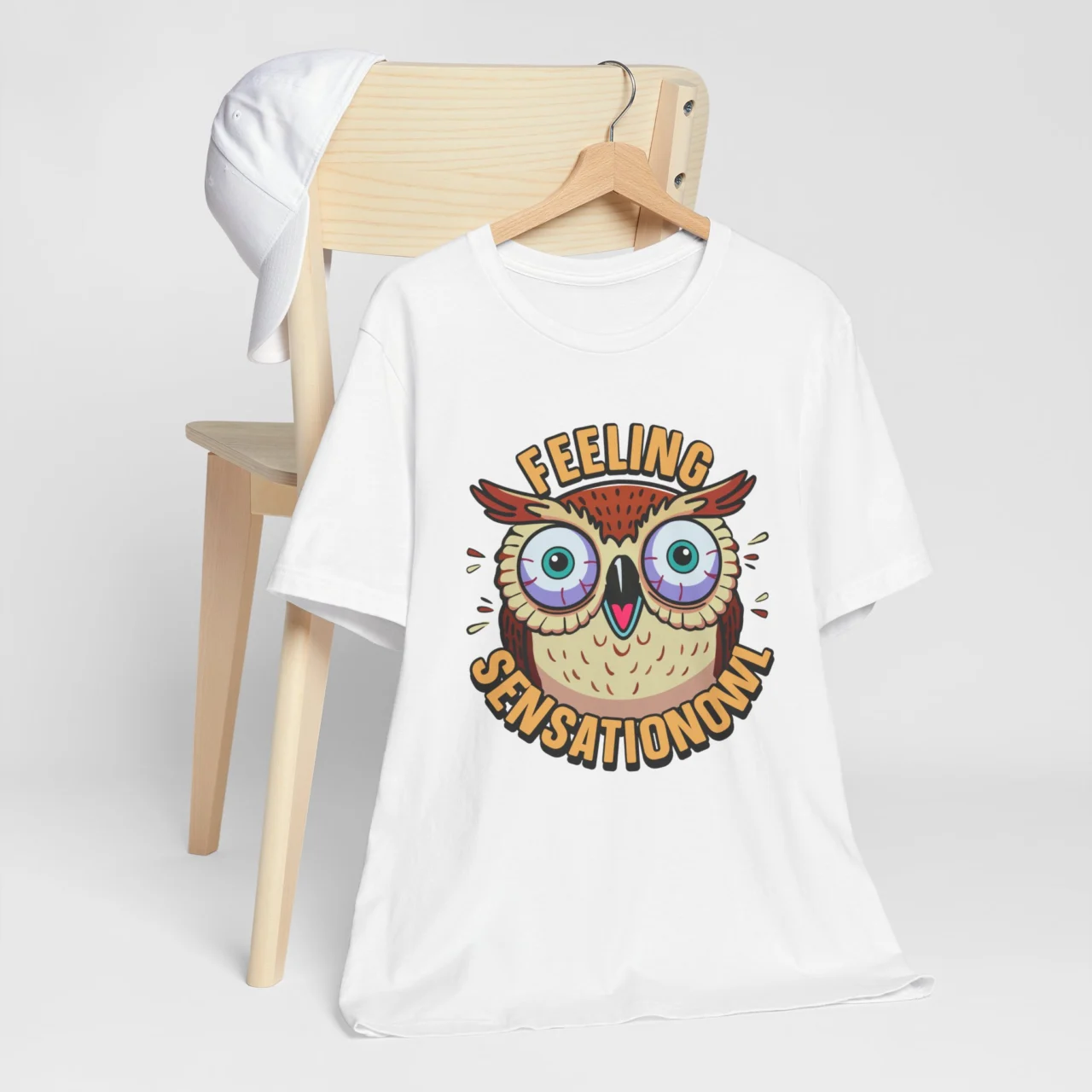 Funny Owl T-Shirt - Feeling Sensationowl - For Bird Lover - Image 2
