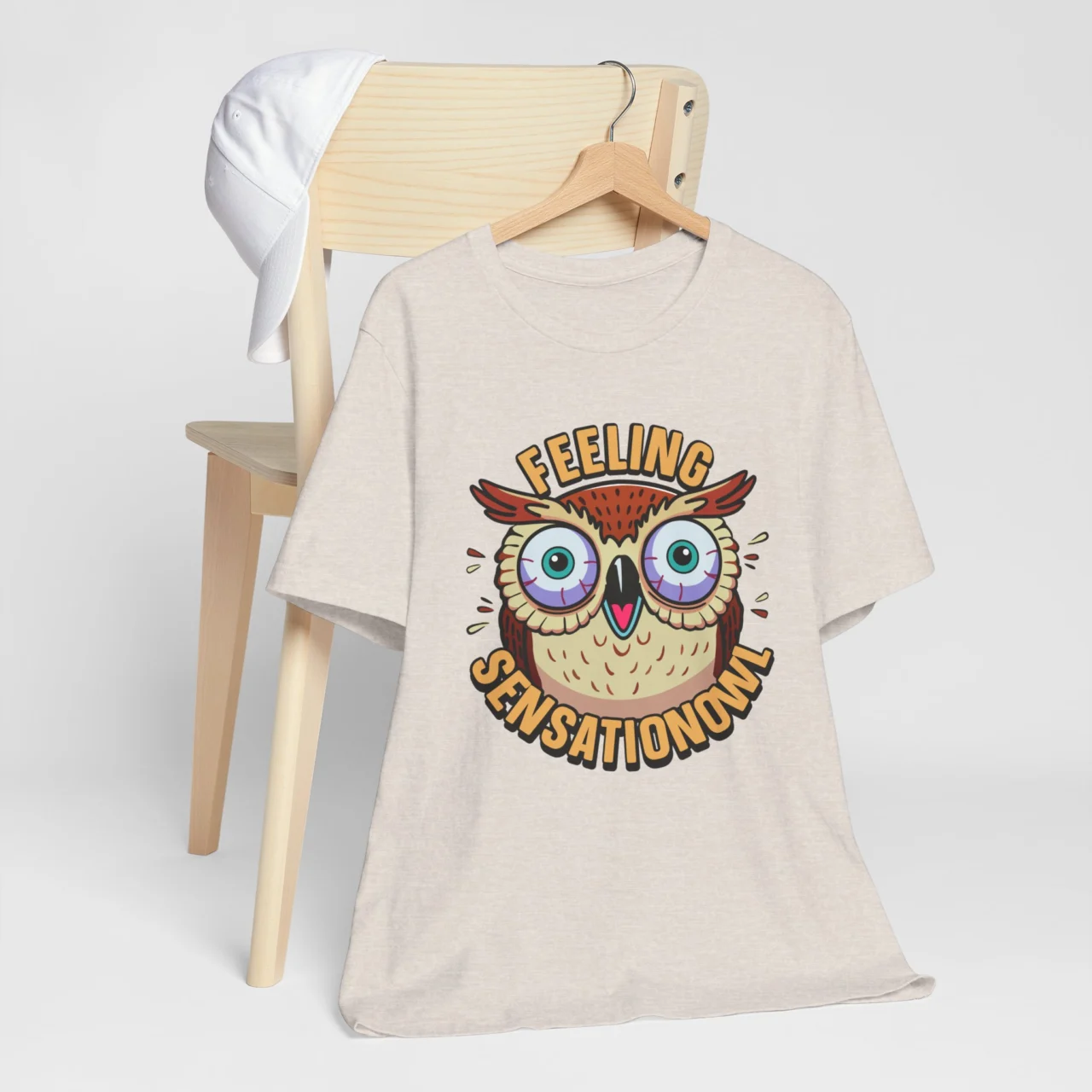Funny Owl T-Shirt - Feeling Sensationowl - For Bird Lover - Image 7