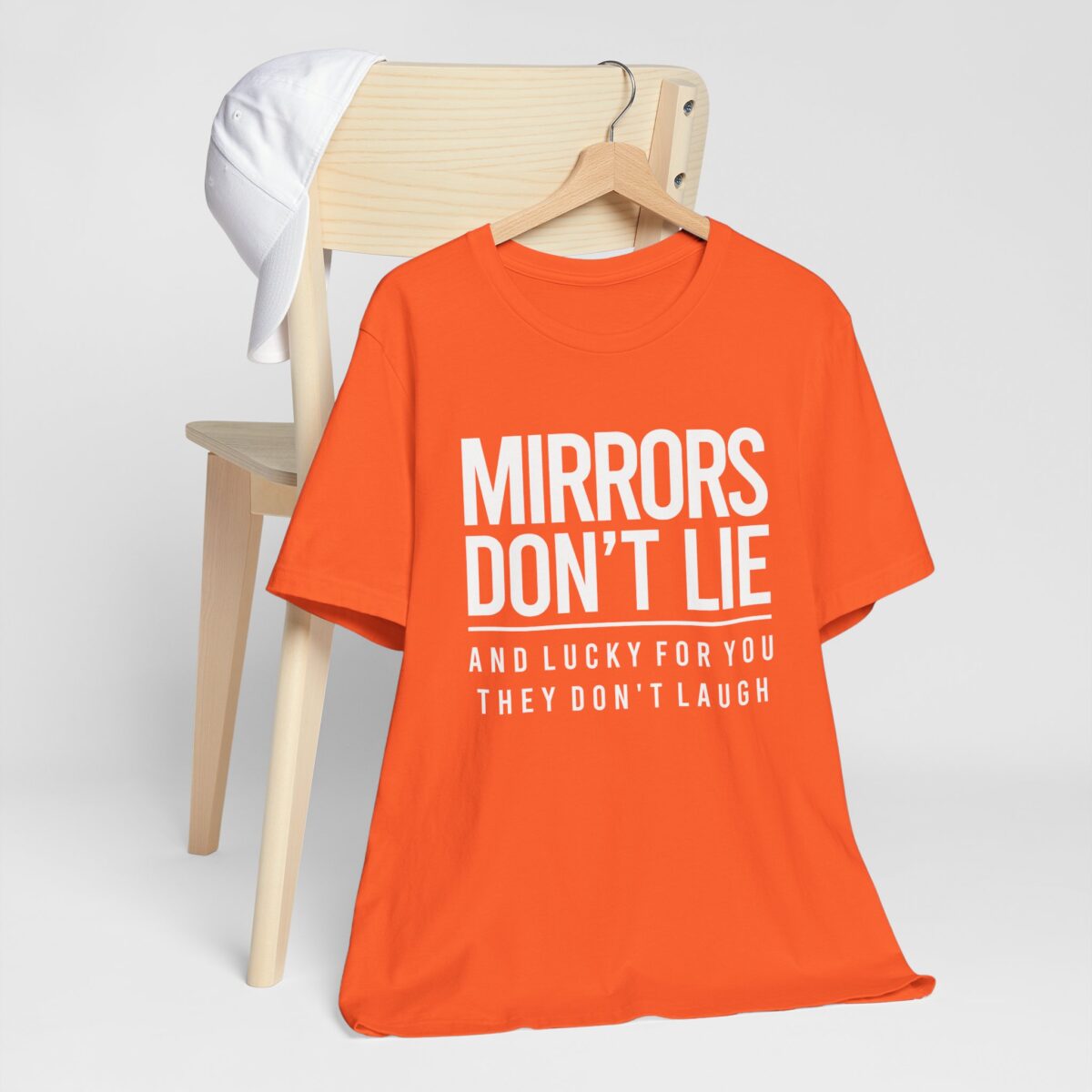 Sassy Girls Shirt - Mirrors Don't Lie Lucky For You They Don’t Laugh Shirt - Funny Sarcastic Shirt - Girls Funny Quote Tee - Image 2