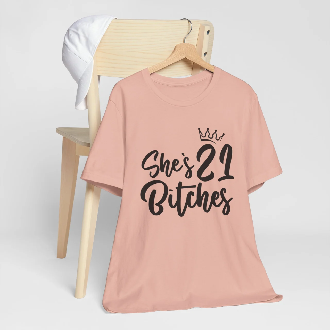 Shes 21 Bitches! Matching Birthday Outfit - Funny Birthday Squad Tee - Image 5