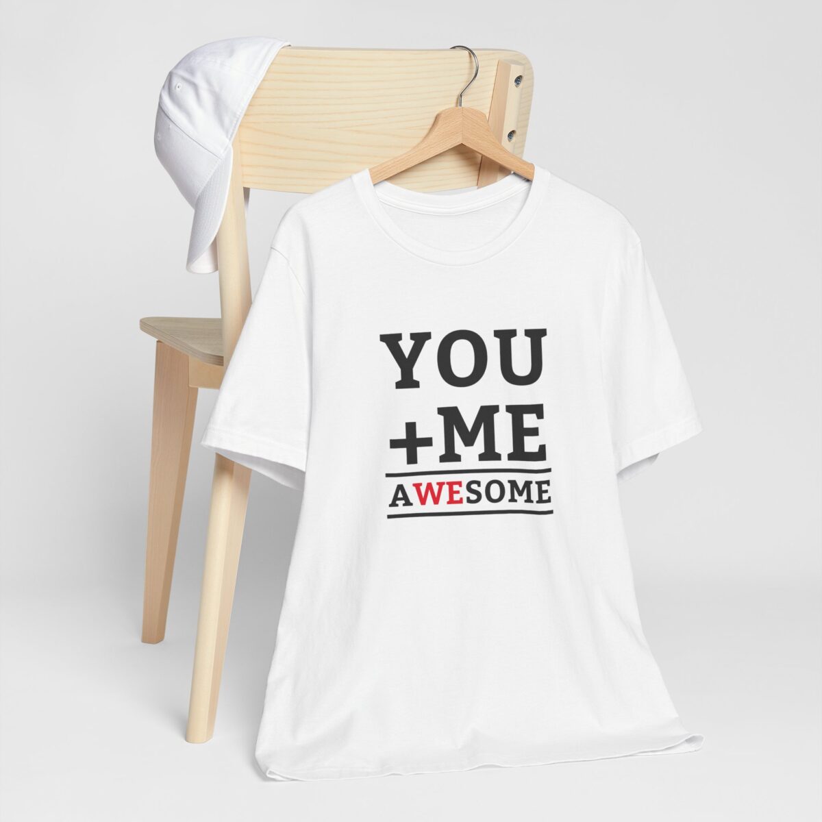 You Plus Me Equals Awesome T-Shirt - Romantic Valentine’s Day Shirt for Couples - Perfect for Anniversaries - Cute Couple Gift Shirt