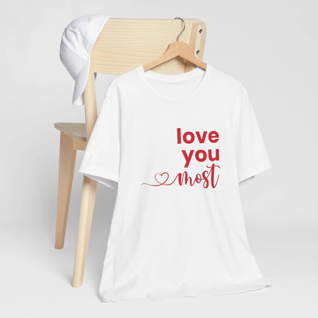 Love You Most T-Shirt - Romantic Gift for Her - Valentine’s Day Shirt for Couples - Perfect Couple Gift for Girlfriend or Wife - Image 2
